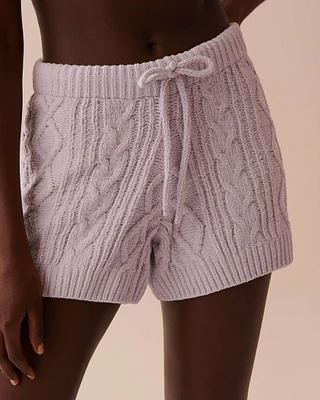 Short en chenille torsadée