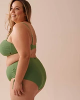 PISTACHIO U-Wire Textured Bandeau Bikini Top