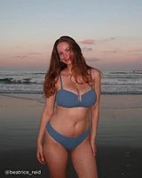 COASTAL BLUE U-Wire Textured Bandeau Bikini Top