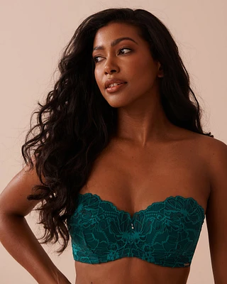 Lightly Lined Strapless 2-tone Lace Bra