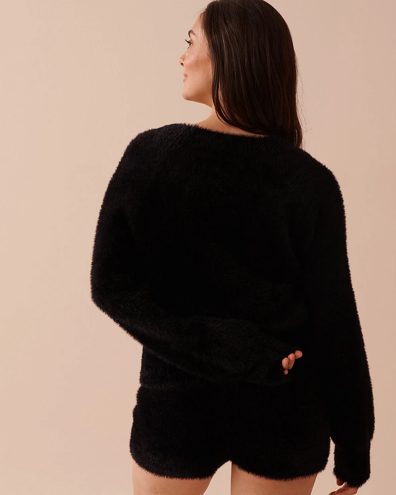 Cardigan en peluche moelleuse
