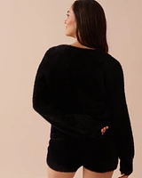 Cardigan en peluche moelleuse