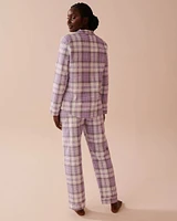 Lilac Plaid Flannel PJ Set
