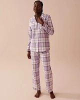 Lilac Plaid Flannel PJ Set