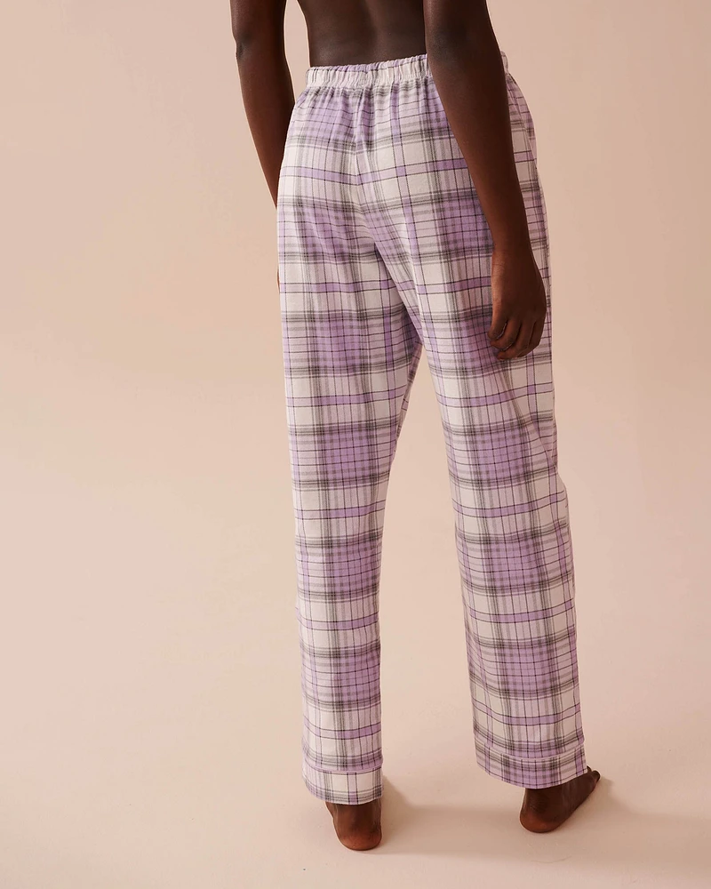 Lilac Plaid Flannel PJ Set