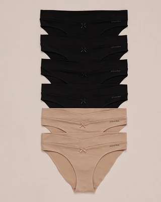 Lot de 6 culottes bikini en coton