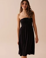 Robe sans bretelles convertible