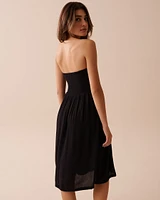 Robe sans bretelles convertible