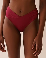 DEEP RED Crossover Cheeky Bikini Bottom