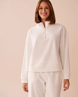 Heavy Ribbed Half-zip Sweatshirt