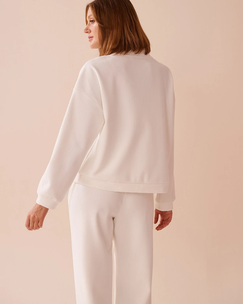 Heavy Ribbed Half-zip Sweatshirt
