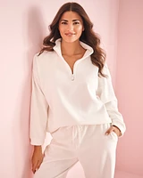 Heavy Ribbed Half-zip Sweatshirt