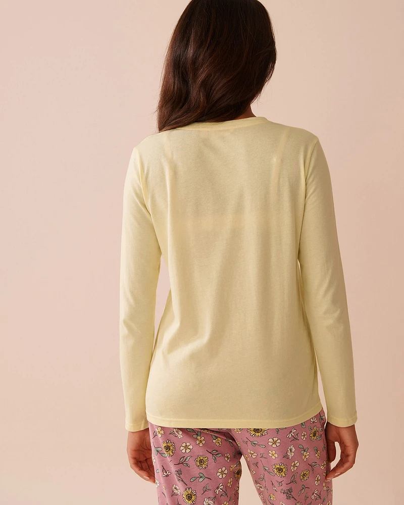 Bee Print Cotton Long Sleeve Shirt