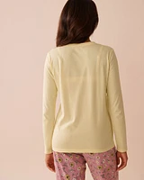 Bee Print Cotton Long Sleeve Shirt