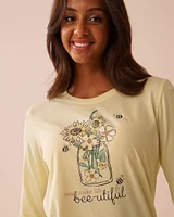 Bee Print Cotton Long Sleeve Shirt