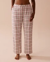 Multicolour Plaid Cotton Pajama Pants