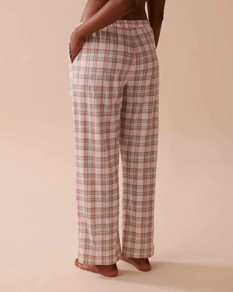 Multicolour Plaid Cotton Pajama Pants