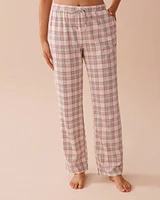 Multicolour Plaid Cotton Pajama Pants