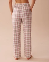 Multicolour Plaid Cotton Pajama Pants