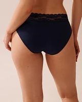 Cotton and Lace Band Bikini Panty