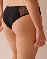 Lace Detail and Microfiber Cheeky Panty
