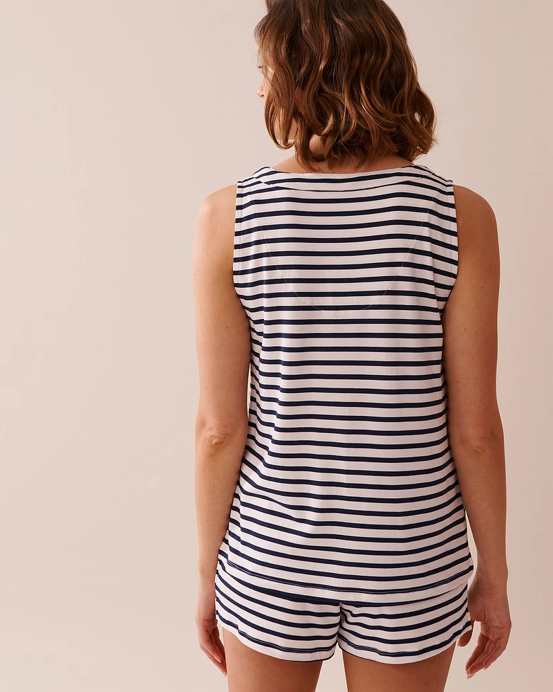 Nautical Stripe Super Soft Button-down Cami