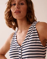 Nautical Stripe Super Soft Button-down Cami