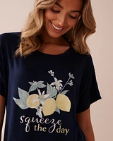 Lemon Print Super Soft Loose Fit T-shirt