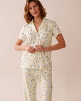 Lemon Print Super Soft Button-down Shirt