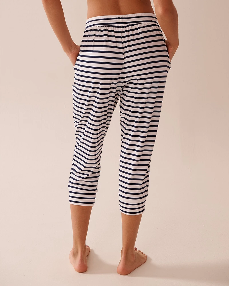 Nautical Stripe Super Soft Pajama Capris