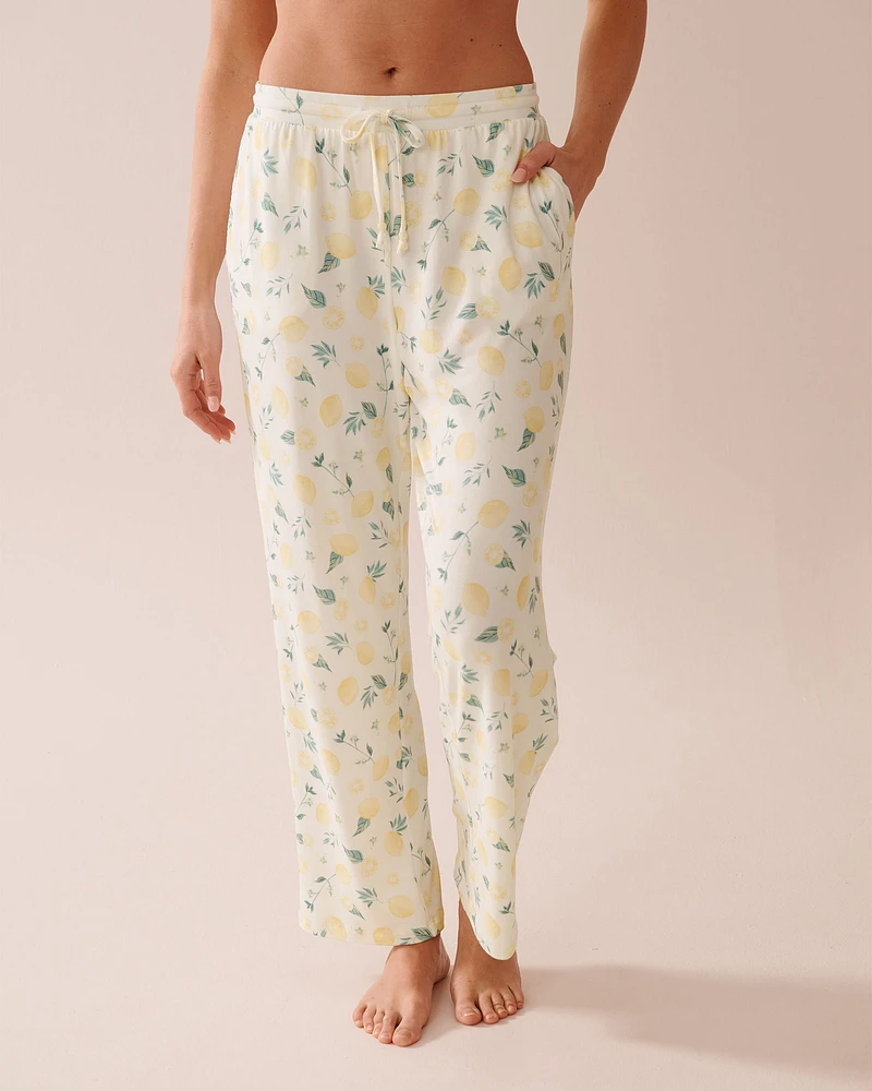 Lemon Print Super Soft Pajama Pants
