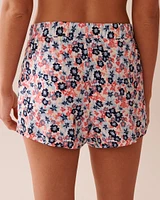 Ditsy Floral Print Soft Jersey Pajama Shorts