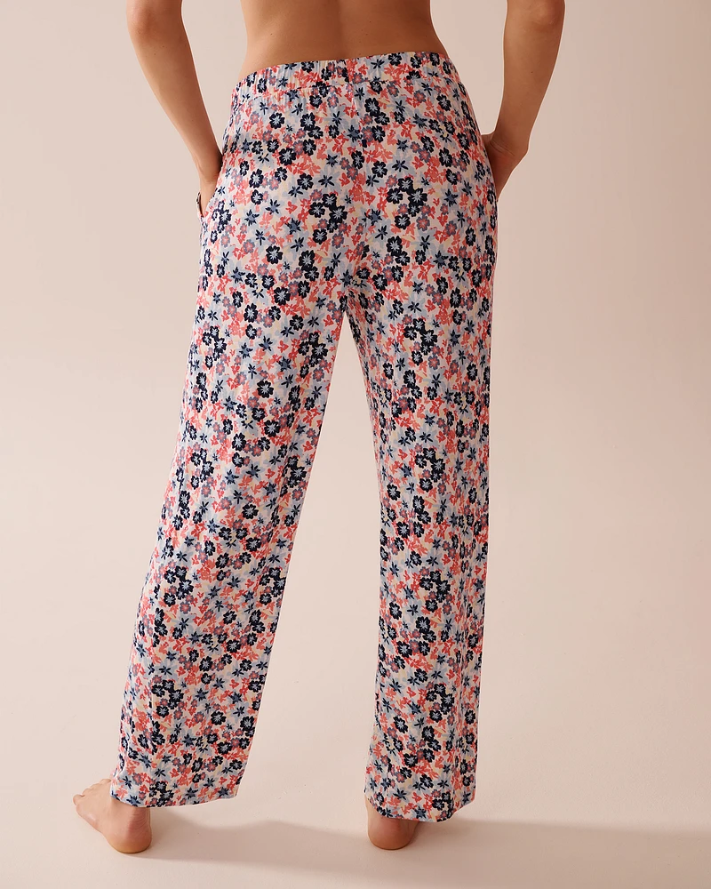 Ditsy Floral Print Soft Jersey Pajama Pants