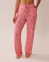 Butterfly Print Soft Jersey Pajama Pants