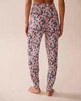Ditsy Floral Print Soft Jersey Jogger Pajama Pants
