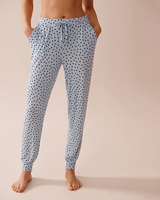 Polka Dot Soft Jersey Jogger Pajama Pants