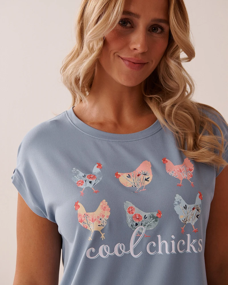Chicken Print Super Soft Sleepshirt