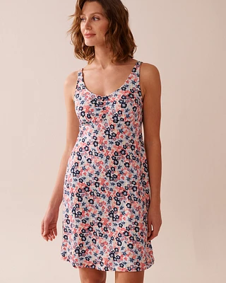 Ditsy Floral Print Soft Jersey Nightie