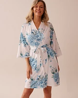 Hydrangea Print Super Soft Kimono
