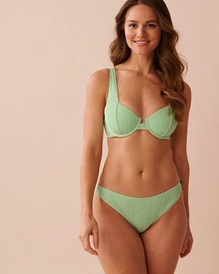 CITRUS Textured Plunge Bikini Top