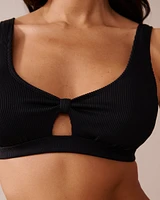 SOLID Ribbed Bralette Bikini Top