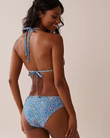 FLORAL PARTY Recycled Fibers Triangle Bikini Top