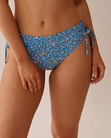 FLORAL PARTY Recycled Fibers Side Tie Cheeky Bikini Bottom