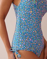 FLORAL PARTY Recycled Fibers Adjustable Side One-piece Swimsuit
