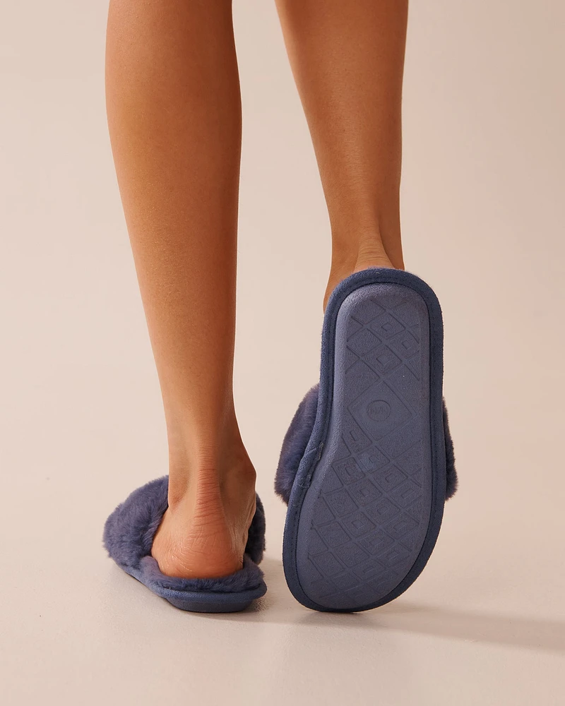 Faux Fur Flip-flop Slippers