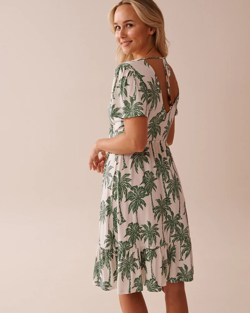 Crepe Short Sleeve Dress