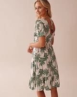 Crepe Short Sleeve Dress