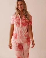 Recycled Fibers Floral Button-down Shirt