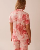 Recycled Fibers Floral Button-down Shirt