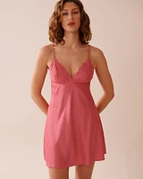 Lace Detail Satin Nightie